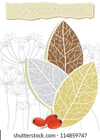 Vector illustration of a background with autumn leaves