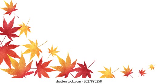 Vector illustration background of autumn leaves (frame)