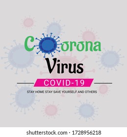 Vector illustration of a Background for Avoid Corona Virus Disease. COVID-2019.Save to Earth for Corona Virus Disease.