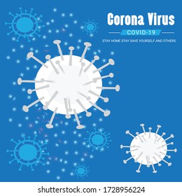 Vector illustration of a Background for Avoid Corona Virus Disease. COVID-2019.Save to Earth for Corona Virus Disease.