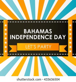 Vector illustration of a background for Bahamas Independence Day.