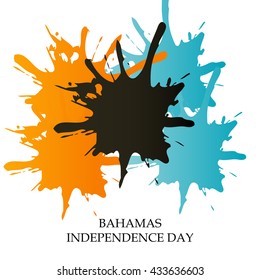Vector illustration of a background for Bahamas Independence Day.
