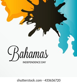 Vector illustration of a background for Bahamas Independence Day.