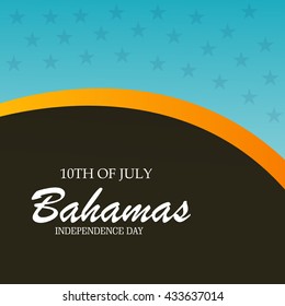 Vector illustration of a background for Bahamas Independence Day.