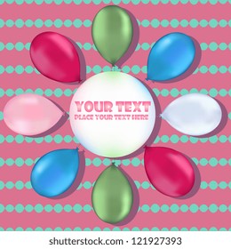 Vector illustration background with balloons