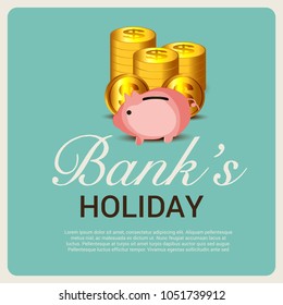 Vector illustration of a Background for Bank's Holiday.