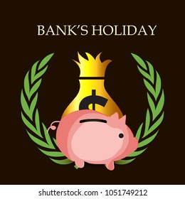 Vector illustration of a Background for Bank's Holiday.