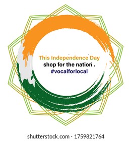 vector illustration of background for banner of independence day. made in India