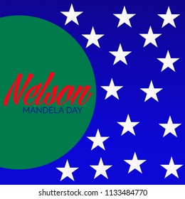 Vector illustration of A background and banner for International Nelson Mandela Day.