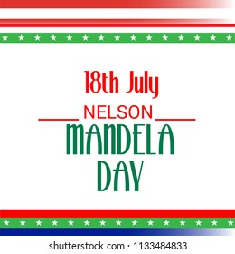 Vector illustration of A background and banner for International Nelson Mandela Day.