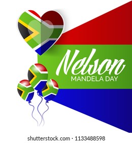 Vector illustration of A background and banner for International Nelson Mandela Day.