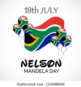 Vector illustration of A background and banner for International Nelson Mandela Day.
