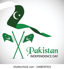 Vector illustration of a background or banner for Pakistan Independence Day.
