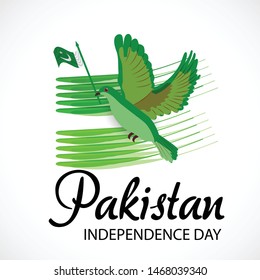 Vector illustration of a background or banner for Pakistan Independence Day.