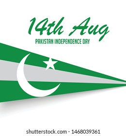 Vector illustration of a background or banner for Pakistan Independence Day.