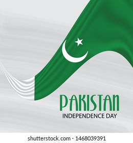 Vector illustration of a background or banner for Pakistan Independence Day.