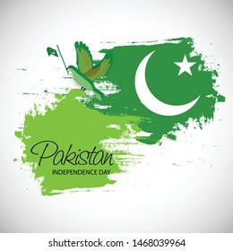 Vector illustration of a background or banner for Pakistan Independence Day.