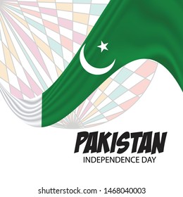 Vector illustration of a background or banner for Pakistan Independence Day.