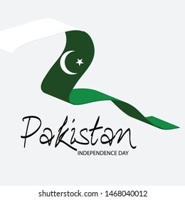 Vector illustration of a background or banner for Pakistan Independence Day.