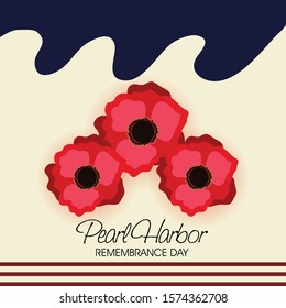 Vector illustration of a background or banner for Pearl Harbor Remembrance Day.