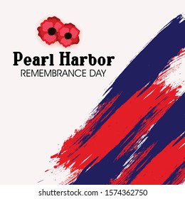 Vector illustration of a background or banner for Pearl Harbor Remembrance Day.