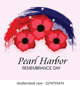 Vector illustration of a background or banner for Pearl Harbor Remembrance Day.