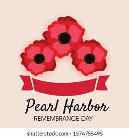 Vector illustration of a background or banner for Pearl Harbor Remembrance Day.