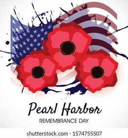 Vector illustration of a background or banner for Pearl Harbor Remembrance Day.