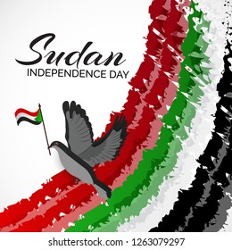 Vector illustration of a background or banner for Sudan Independence Day.