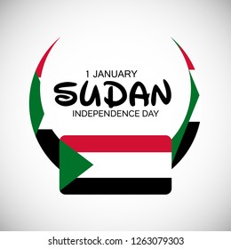 Vector illustration of a background or banner for Sudan Independence Day.