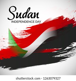 Vector illustration of a background or banner for Sudan Independence Day.