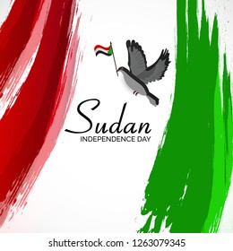 Vector illustration of a background or banner for Sudan Independence Day.