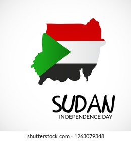 Vector illustration of a background or banner for Sudan Independence Day.