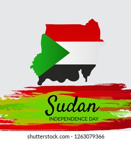 Vector illustration of a background or banner for Sudan Independence Day.