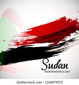 Vector illustration of a background or banner for Sudan Independence Day.