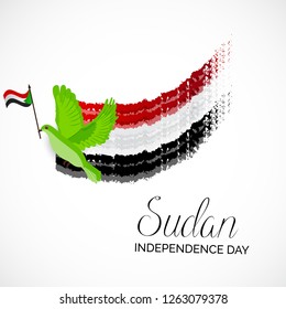 Vector illustration of a background or banner for Sudan Independence Day.