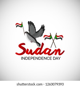 Vector illustration of a background or banner for Sudan Independence Day.