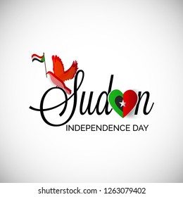Vector illustration of a background or banner for Sudan Independence Day.