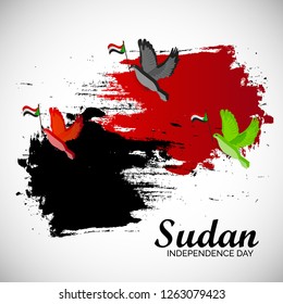 Vector illustration of a background or banner for Sudan Independence Day.