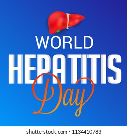 Vector illustration of a background or banner for World Hepatitis Day.