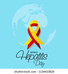 Vector illustration of a background or banner for World Hepatitis Day.