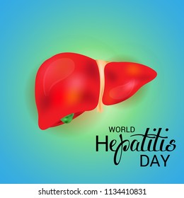 Vector illustration of a background or banner for World Hepatitis Day.