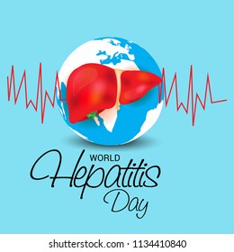Vector illustration of a background or banner for World Hepatitis Day.