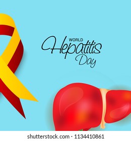 Vector illustration of a background or banner for World Hepatitis Day.
