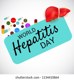 Vector illustration of a background or banner for World Hepatitis Day.