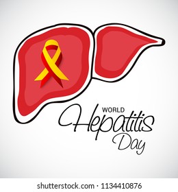 Vector illustration of a background or banner for World Hepatitis Day.