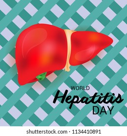 Vector illustration of a background or banner for World Hepatitis Day.