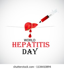 Vector illustration of a background or banner for World Hepatitis Day.