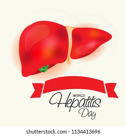 Vector illustration of a background or banner for World Hepatitis Day.