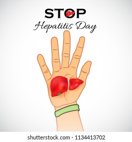 Vector illustration of a background or banner for World Hepatitis Day.
